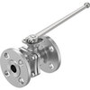Ball valve Series: VZBF Stainless steel/PTFE Handle PN20 Flange 3/4" (20)
